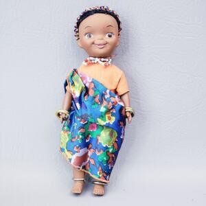 Vtg 1965 Rare Walt Disney It’s A Small World 8 inch Africa Pressman Doll